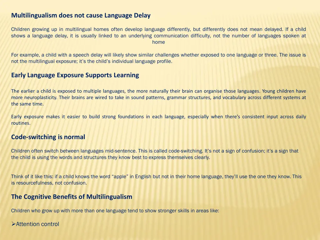 multilingualism does not cause language delay