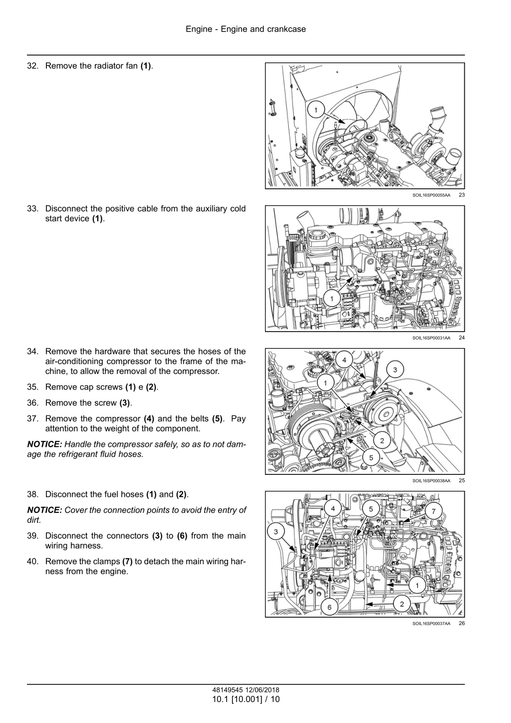 engine engine and crankcase 7