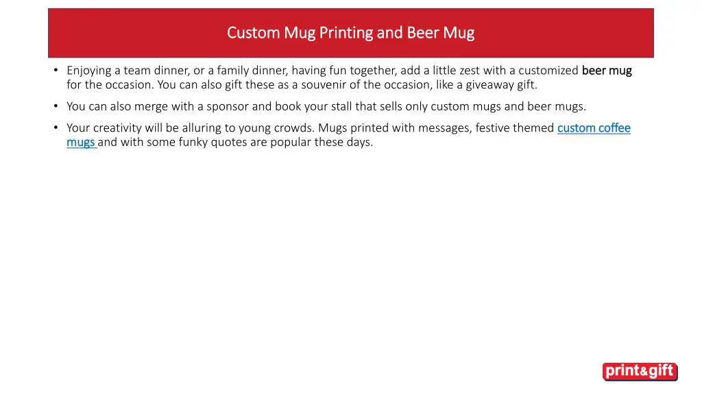 custom mug printing and beer mug custom