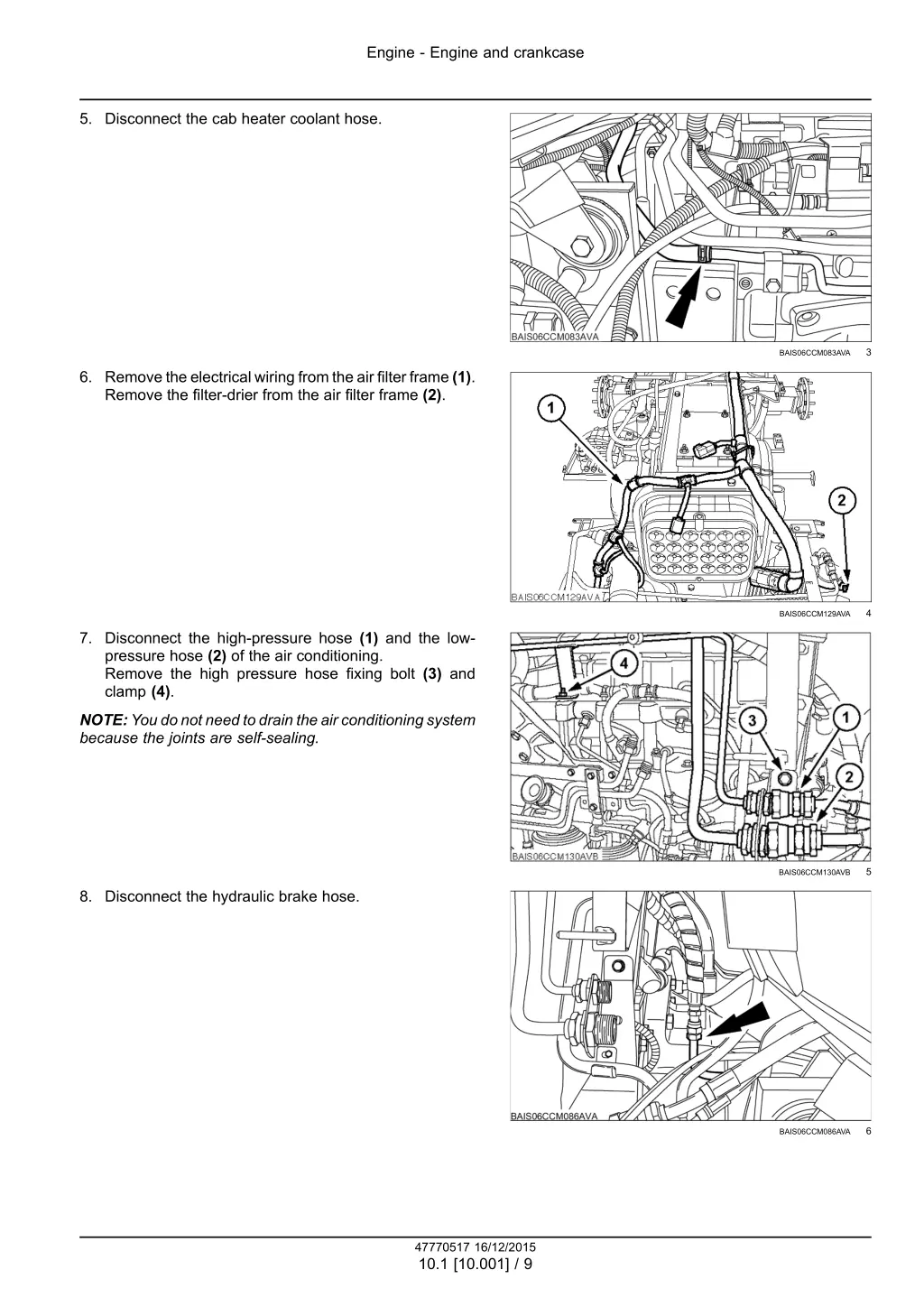 engine engine and crankcase 6