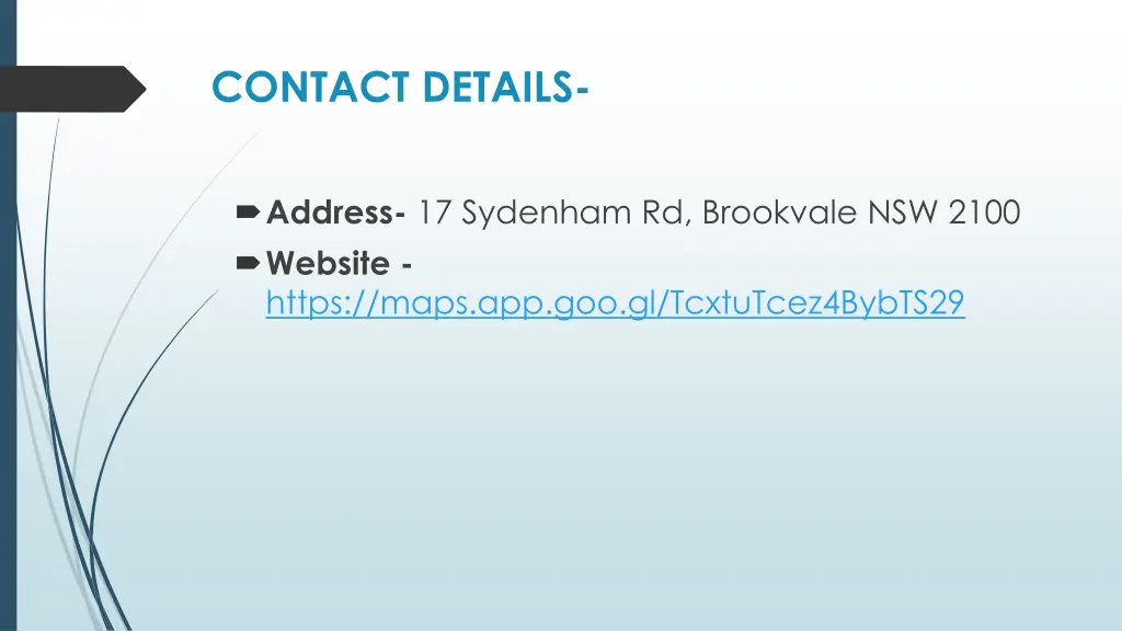 contact details