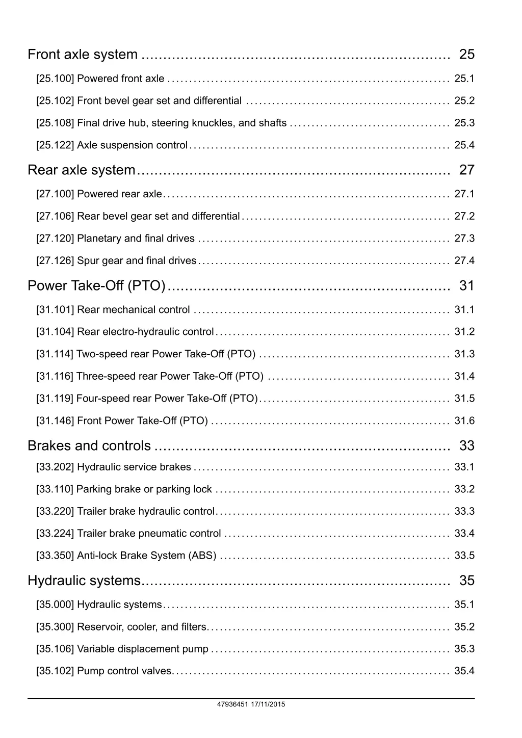 front axle system 25