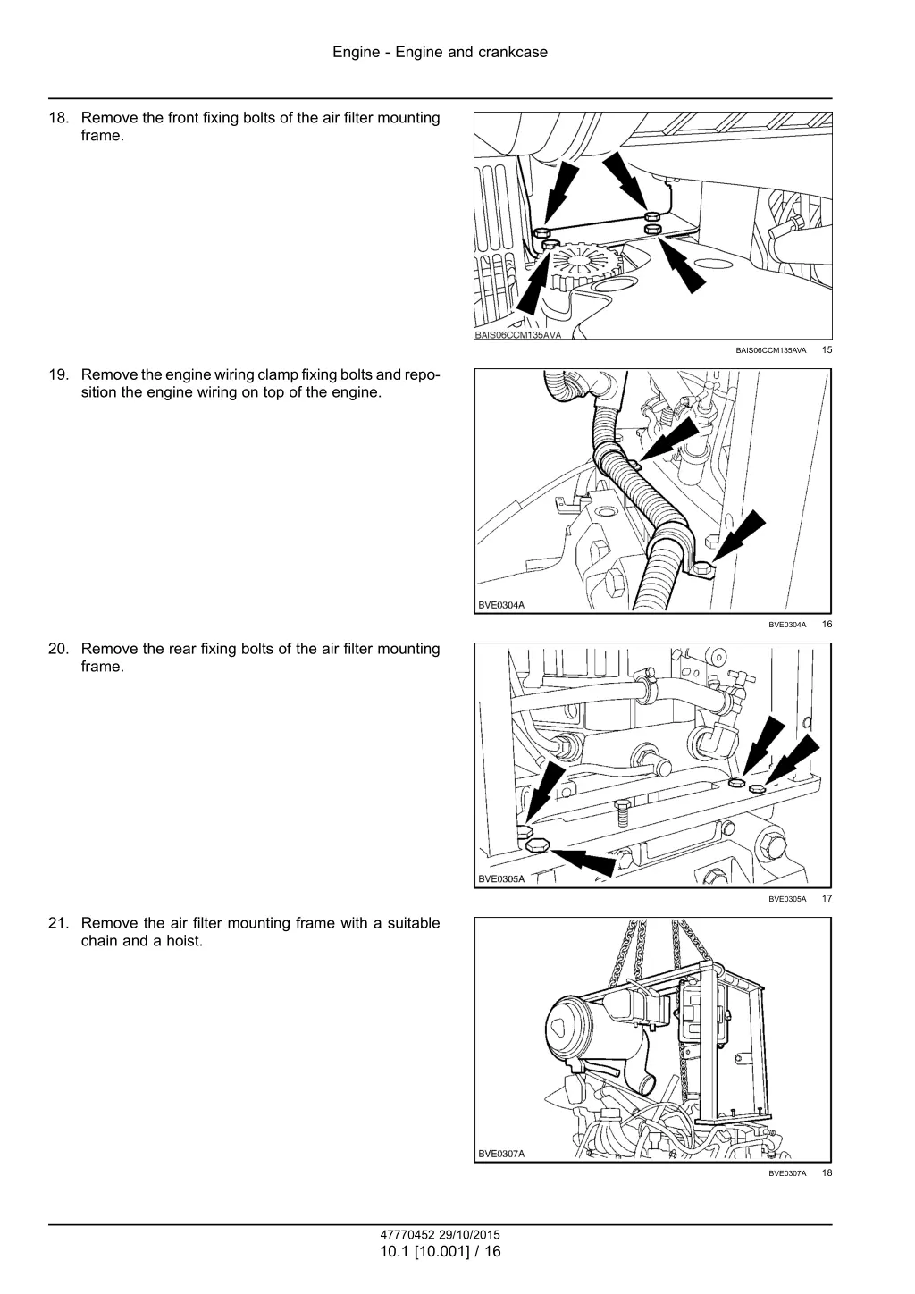 engine engine and crankcase 9
