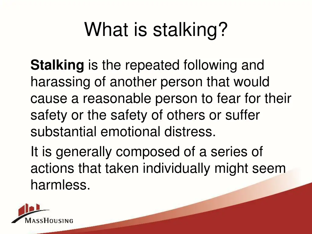 what is stalking