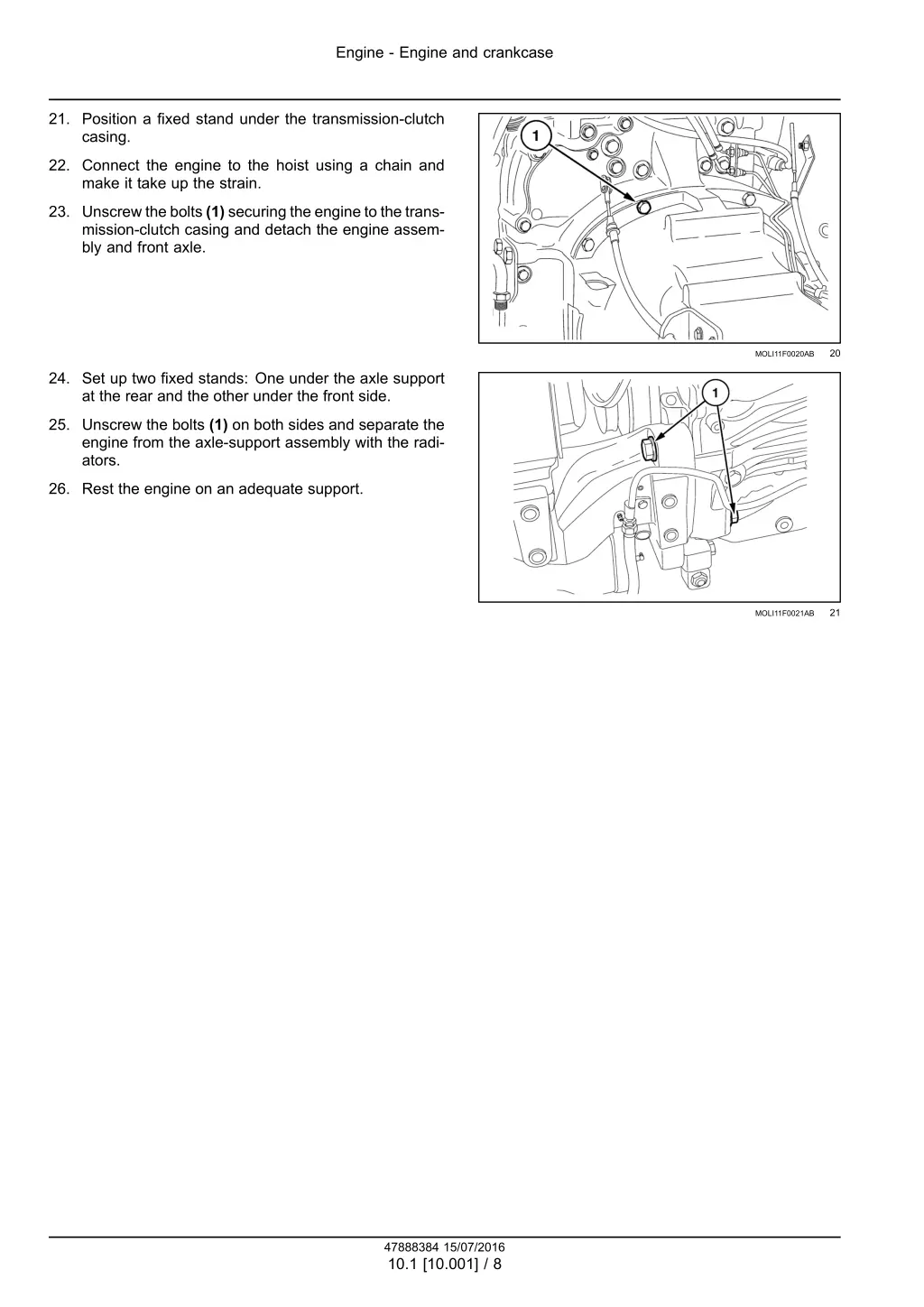 engine engine and crankcase 5