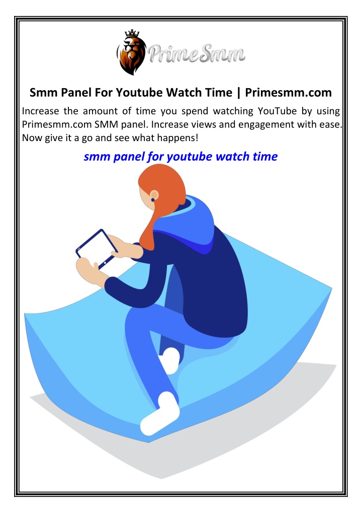 smm panel for youtube watch time primesmm com