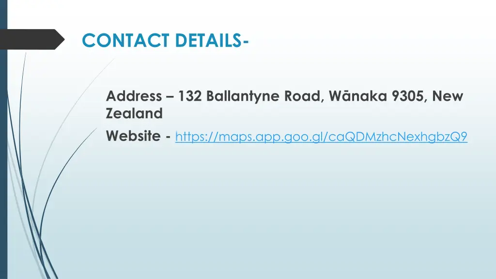 contact details
