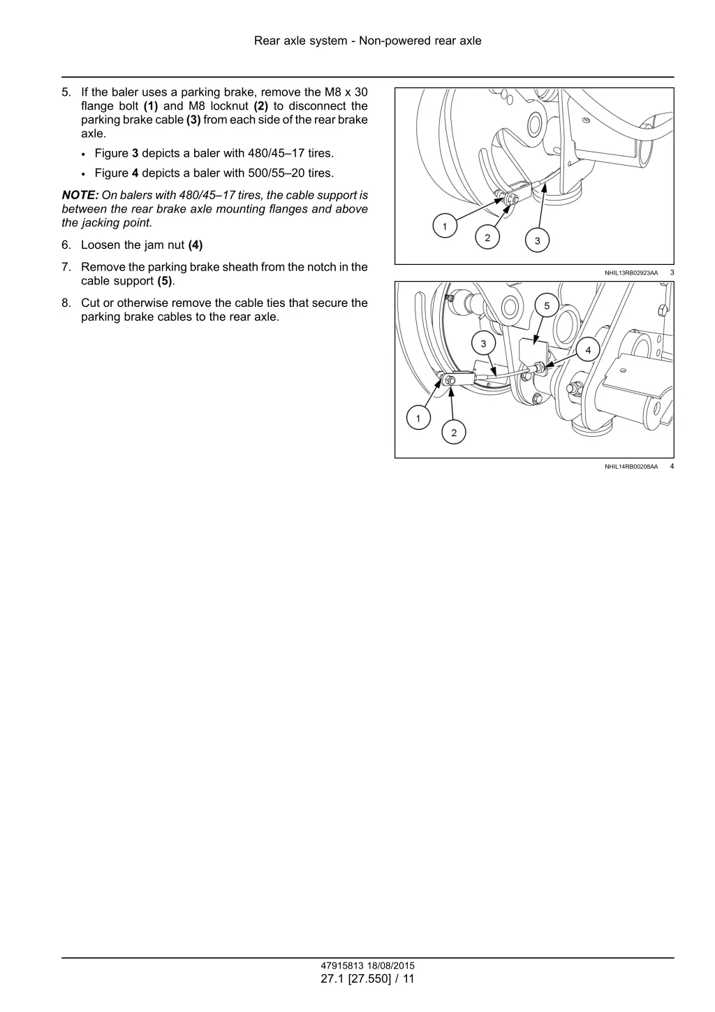 rear axle system non powered rear axle 8