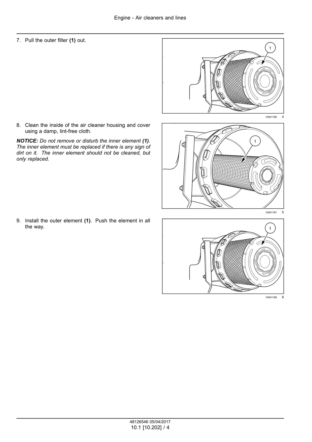 engine air cleaners and lines 1
