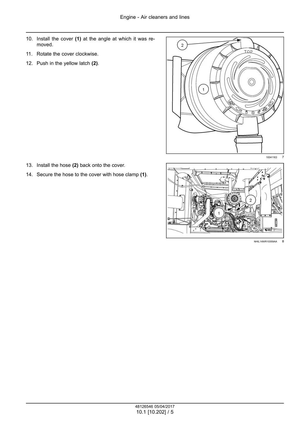 engine air cleaners and lines 2