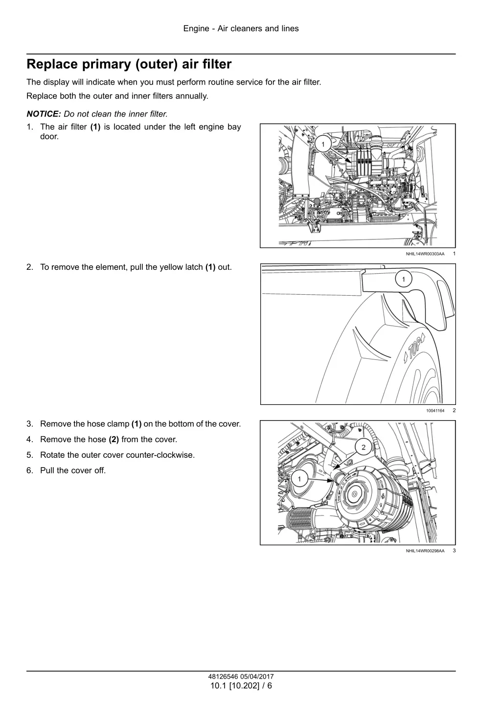 engine air cleaners and lines 3