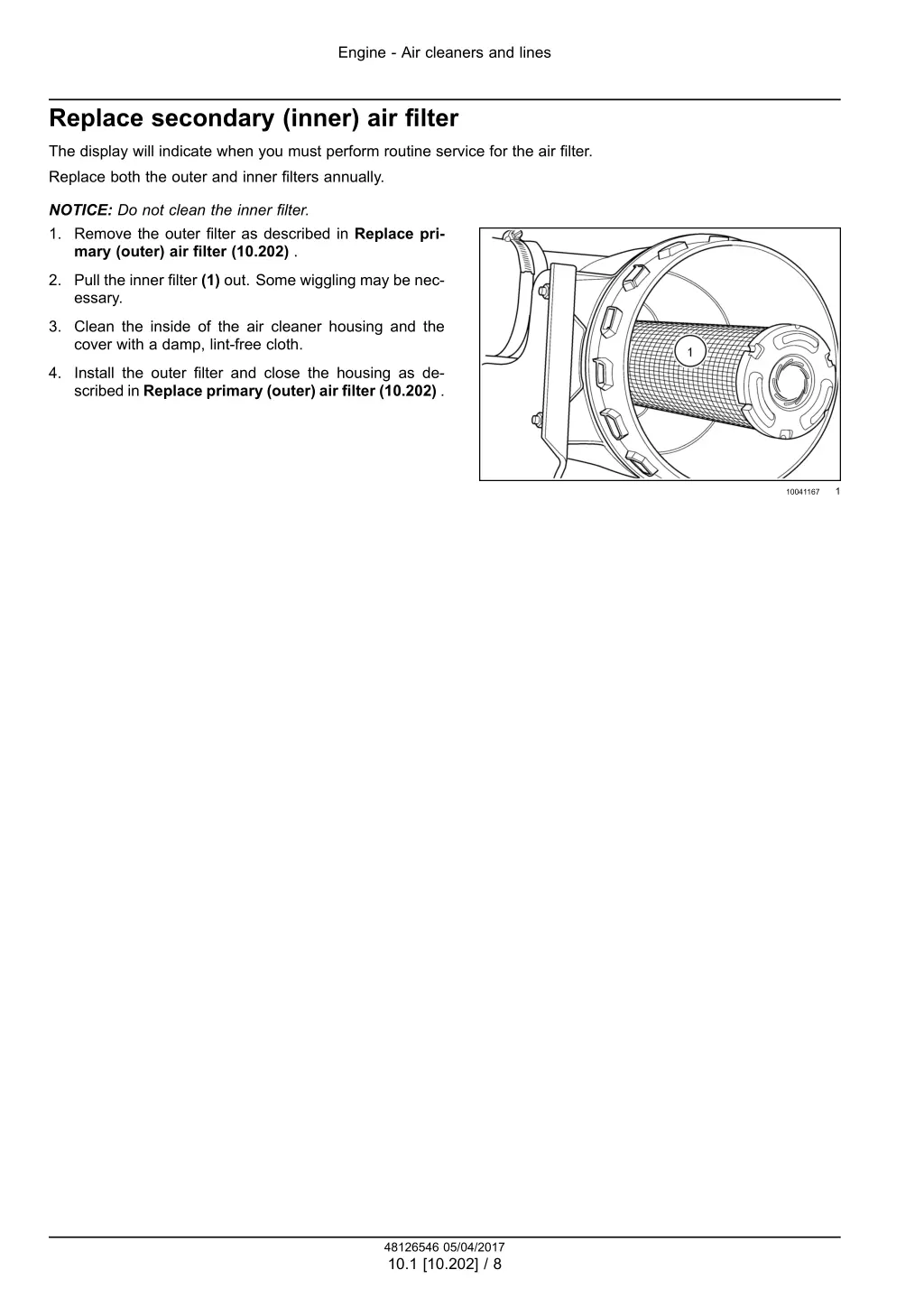 engine air cleaners and lines 5