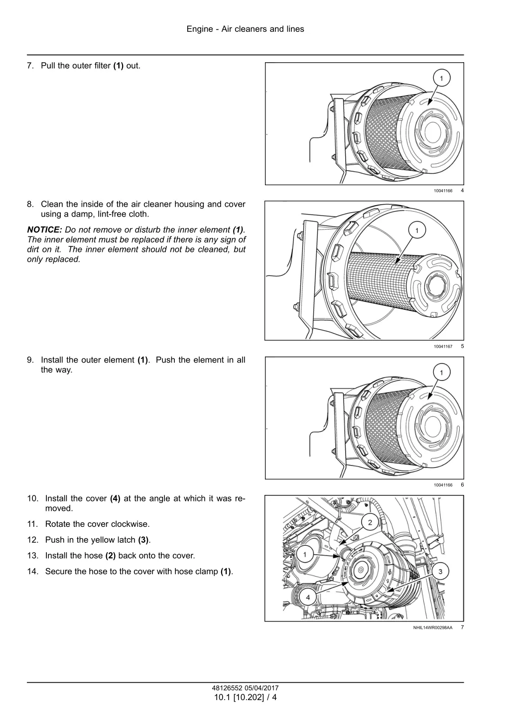 engine air cleaners and lines 1