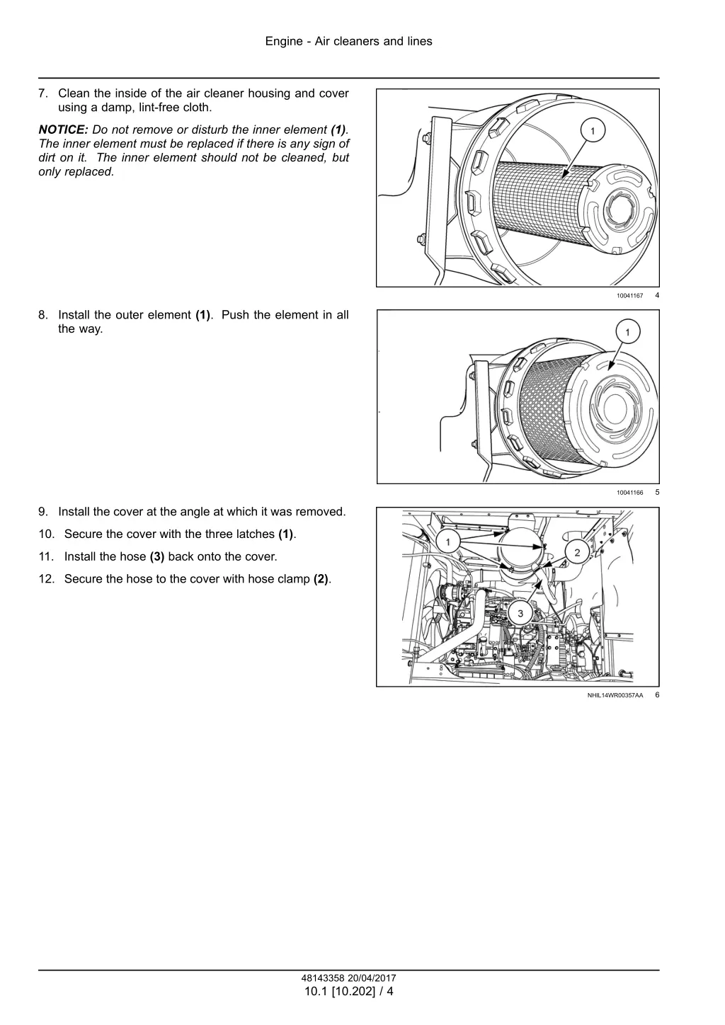 engine air cleaners and lines 1