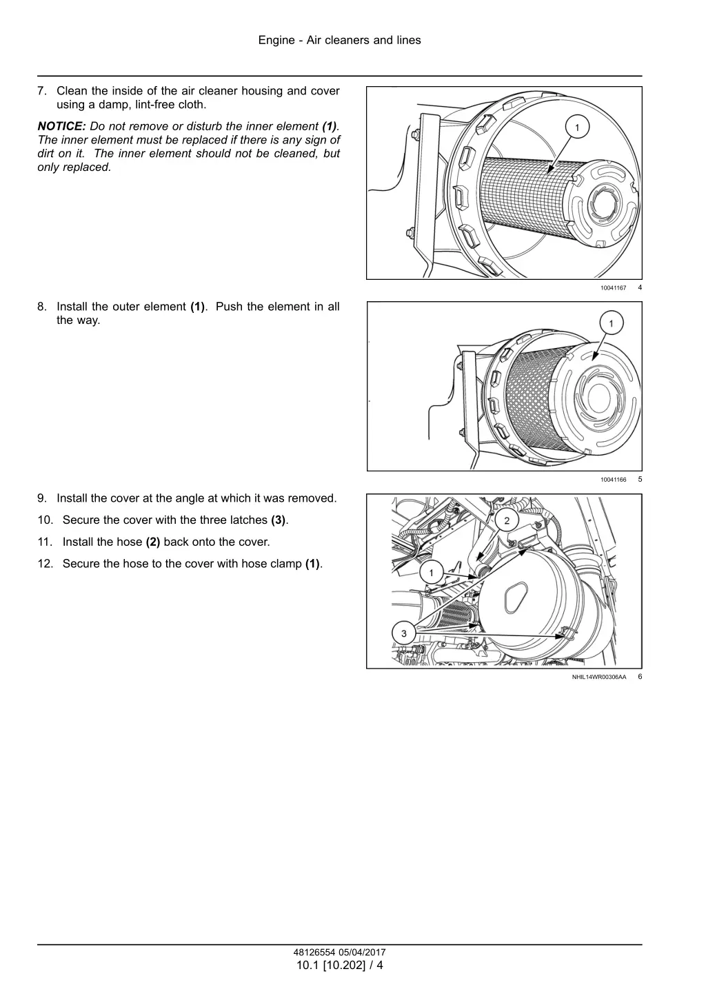 engine air cleaners and lines 1
