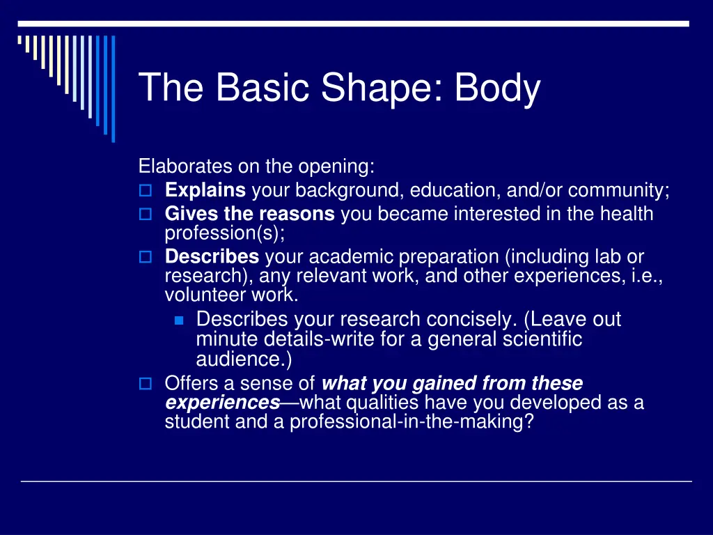 the basic shape body