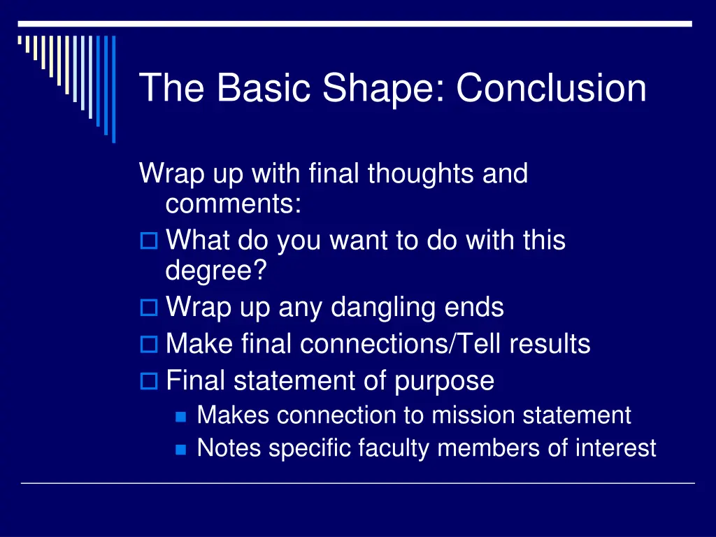 the basic shape conclusion