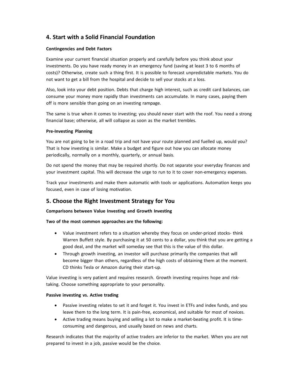 4 start with a solid financial foundation