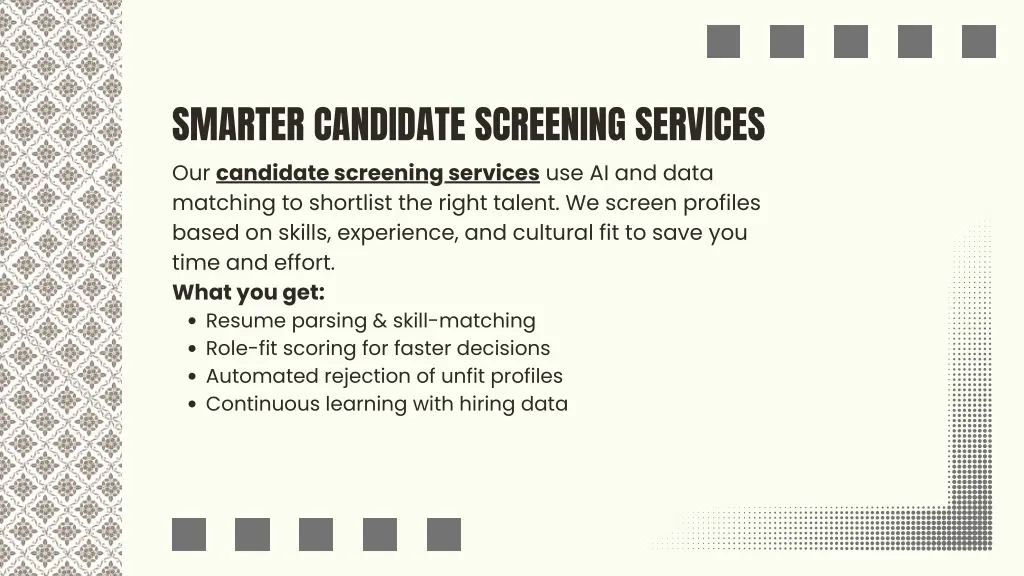 smarter candidate screening services