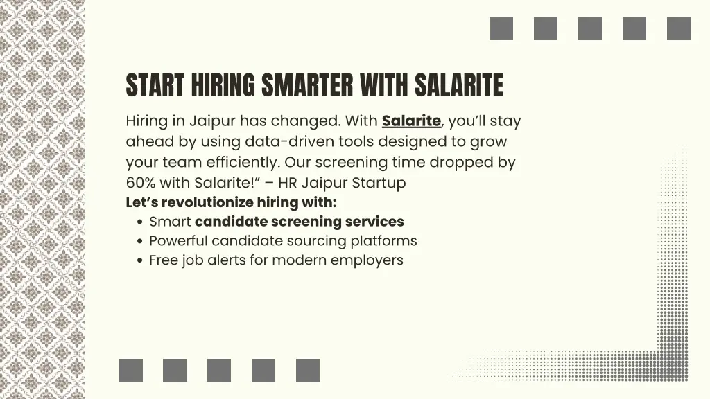start hiring smarter with salarite hiring