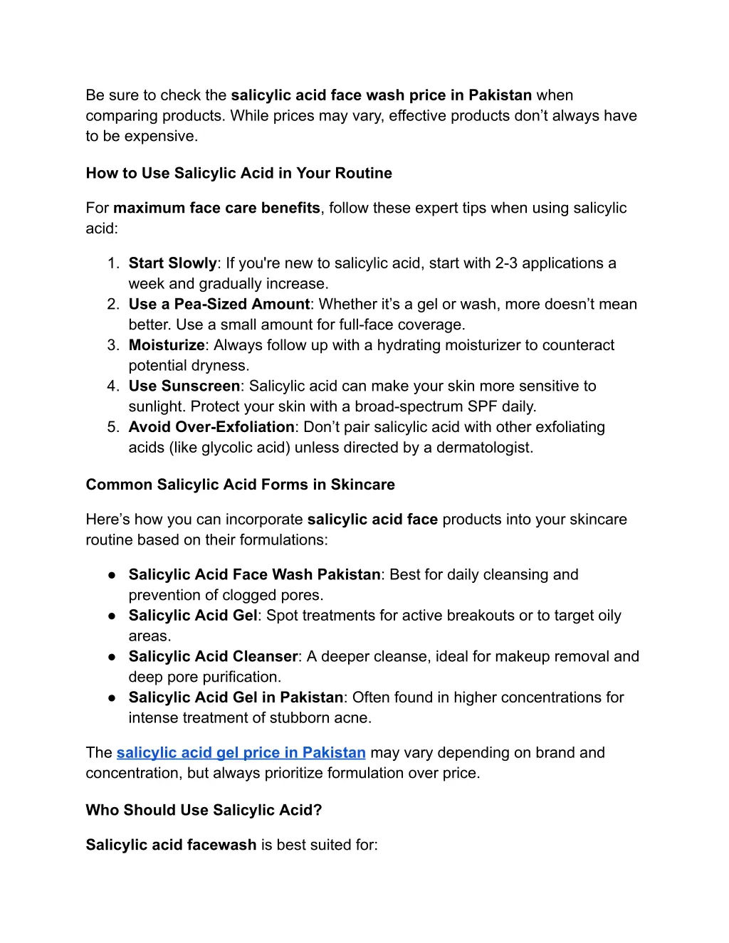 be sure to check the salicylic acid face wash