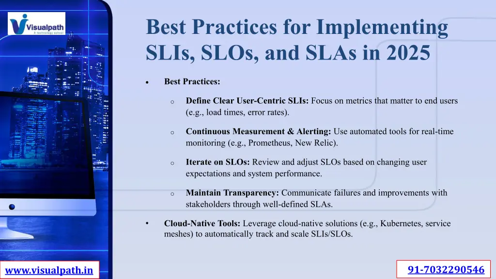 best practices for implementing slis slos