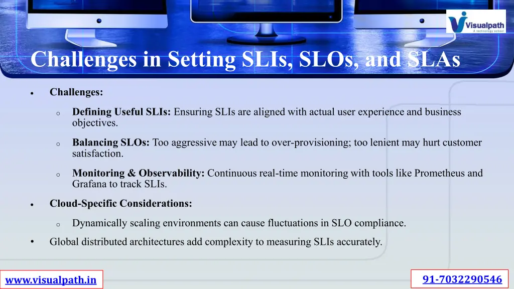 challenges in setting slis slos and slas