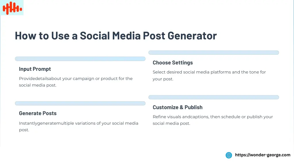 how to use a social media post generator