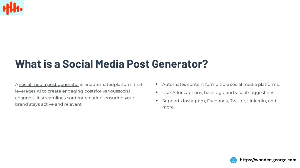 what is a social media post generator