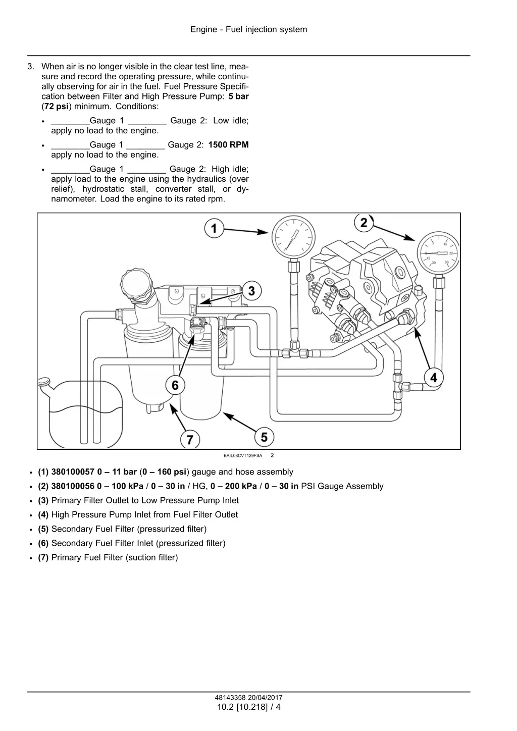 engine fuel injection system 1