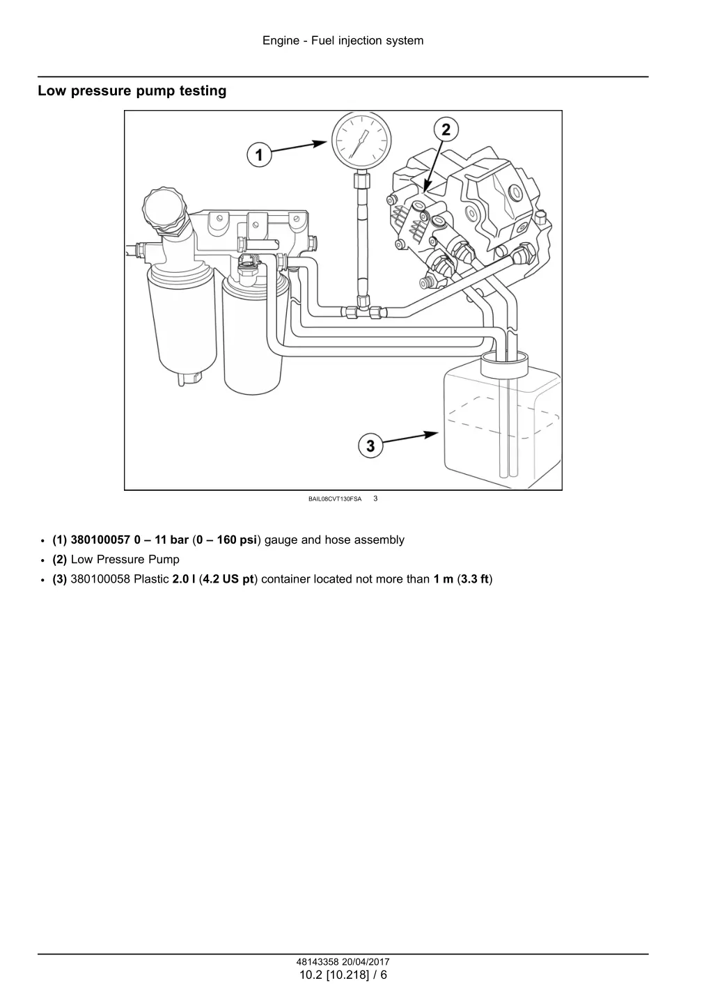 engine fuel injection system 3