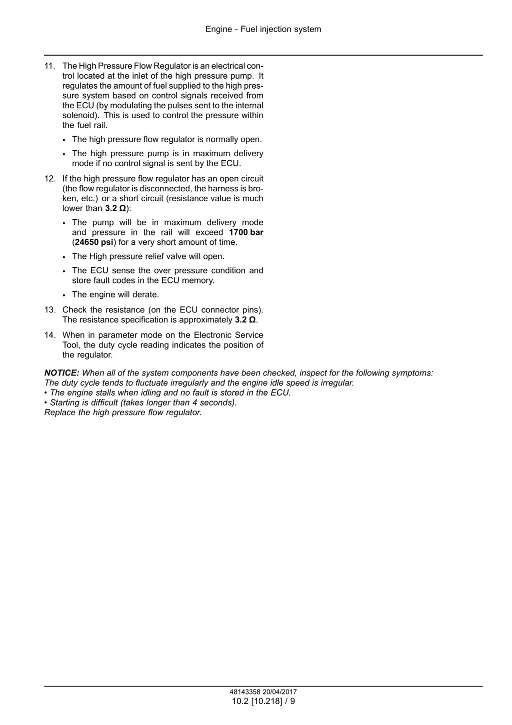 engine fuel injection system 6