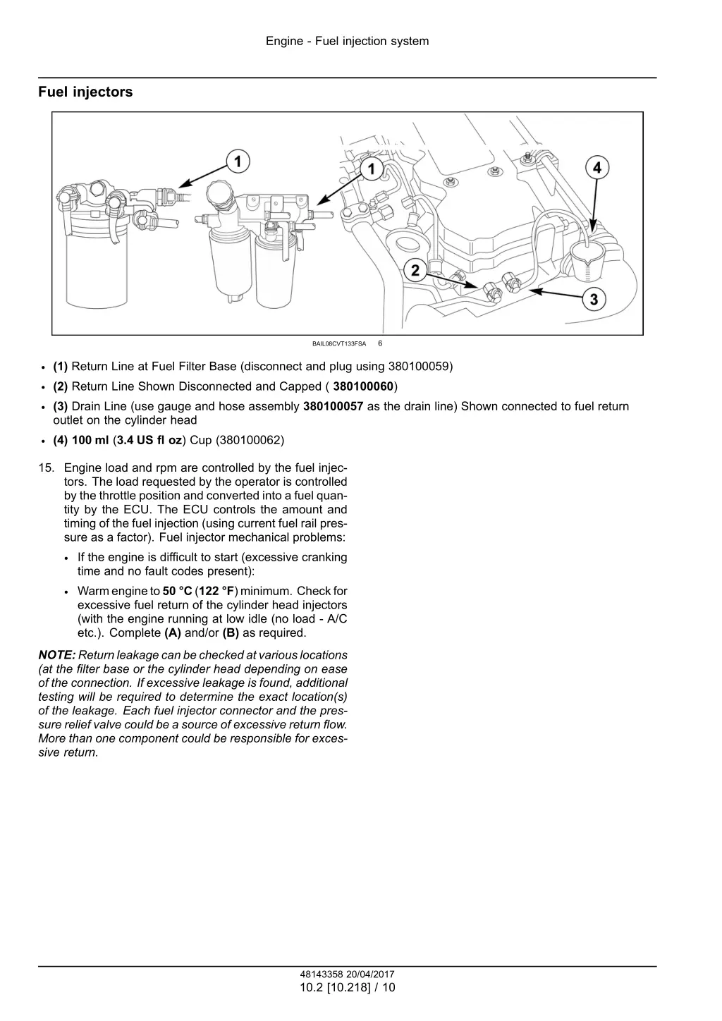 engine fuel injection system 7