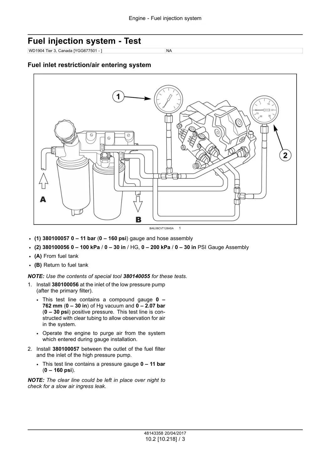 engine fuel injection system