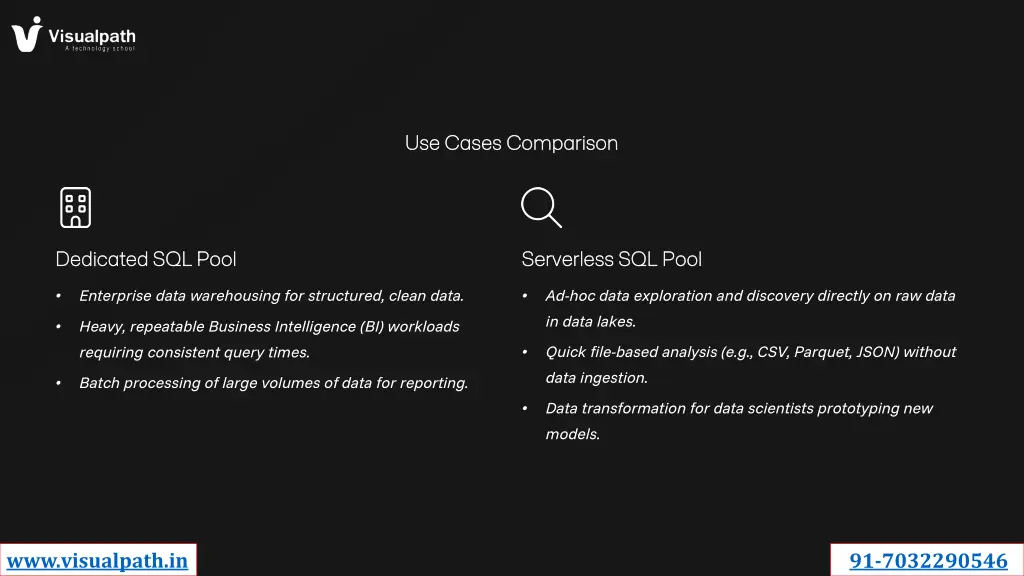 use cases comparison use cases comparison