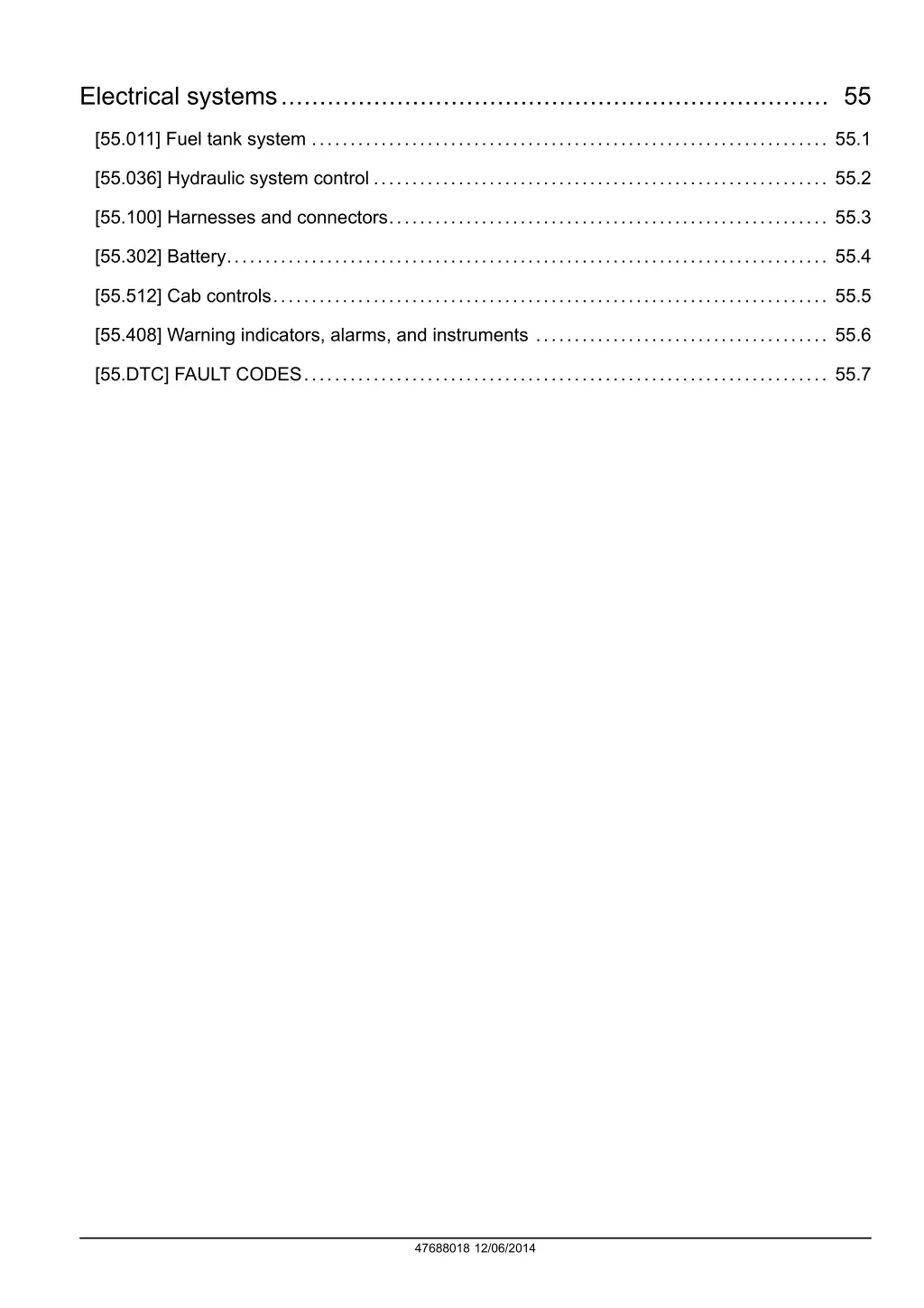 electrical systems 55