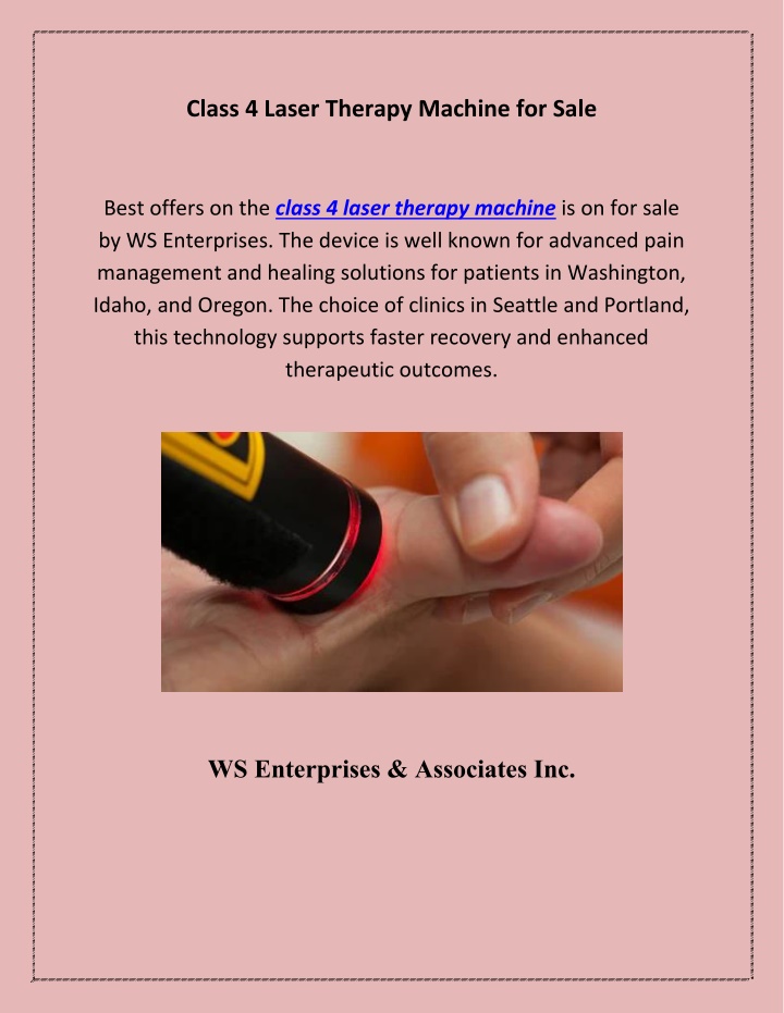 class 4 laser therapy machine for sale