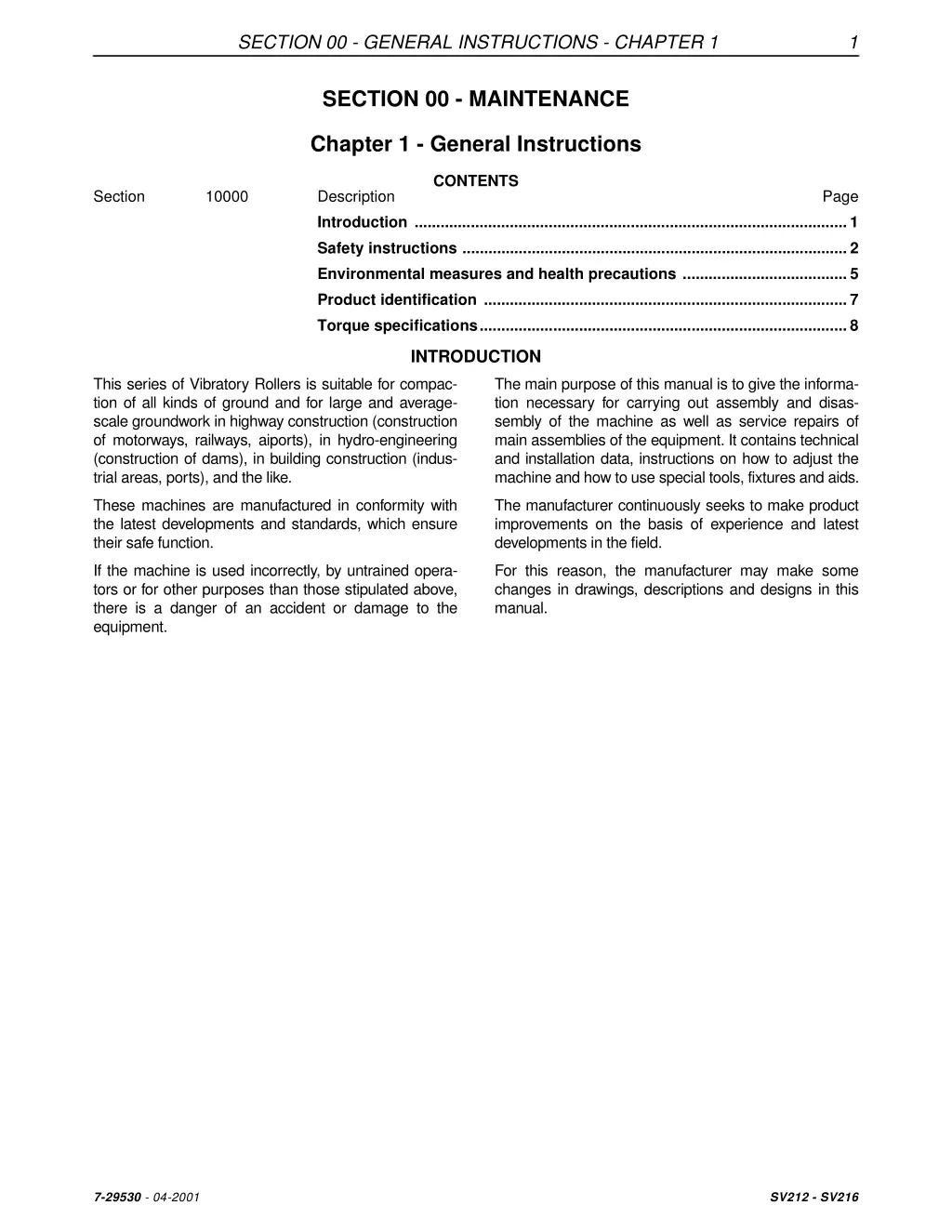 section 00 general instructions chapter 1