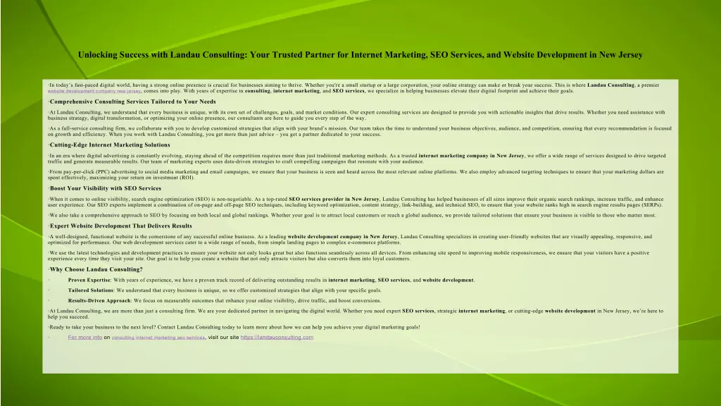unlocking success with landau consulting your