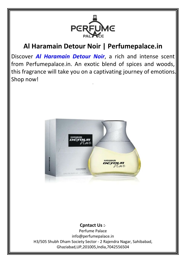 al haramain detour noir perfumepalace in