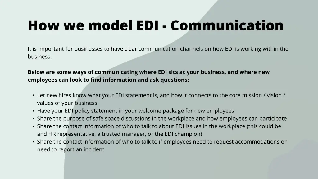 how we model edi communication