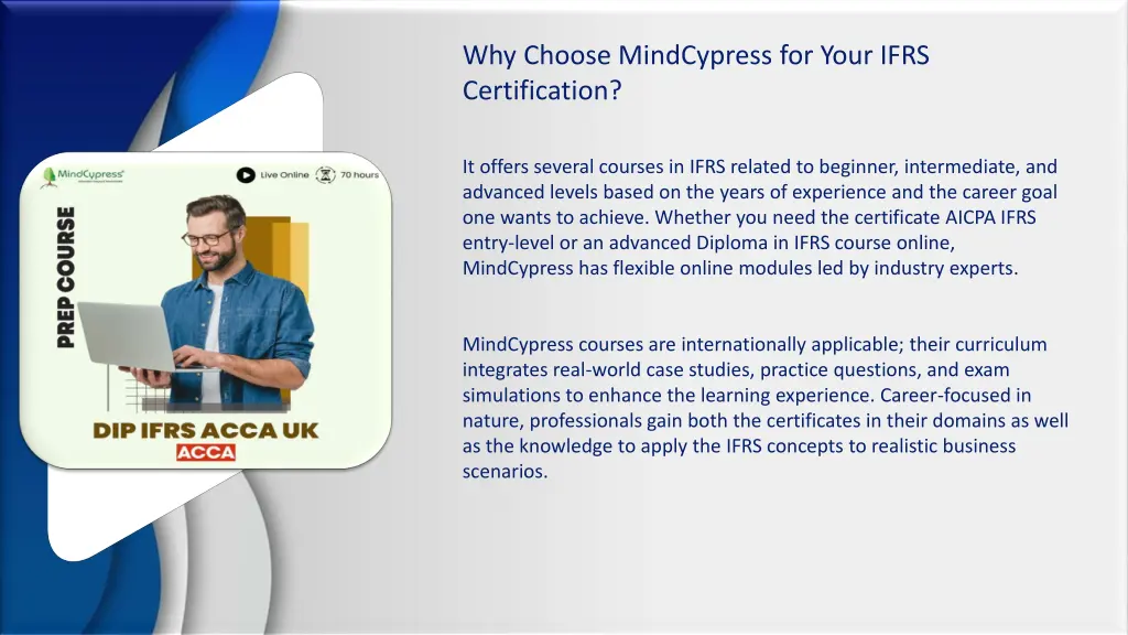 why choose mindcypress for your ifrs certification