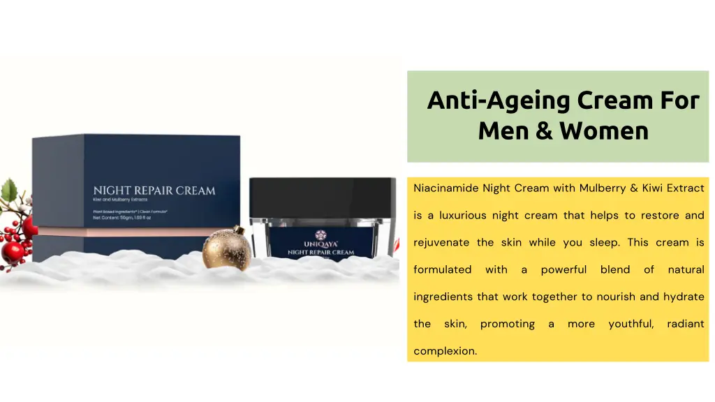 anti ageing cream for men women