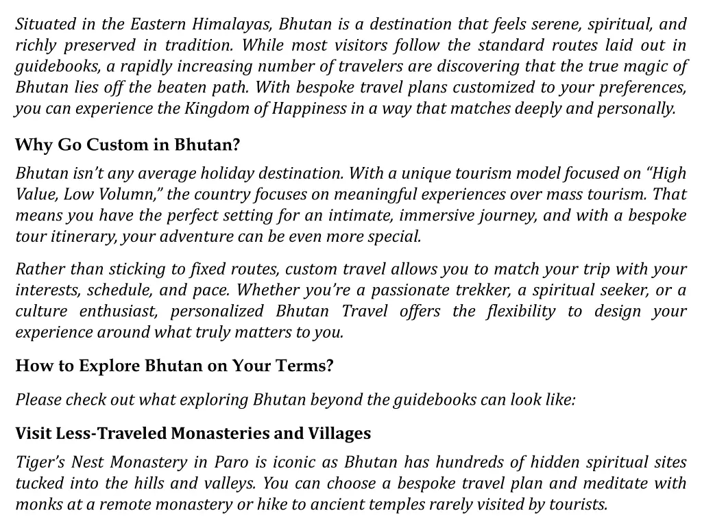 situated in the eastern himalayas bhutan