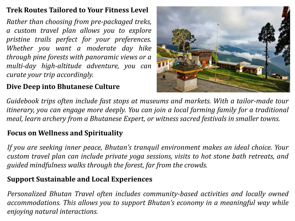 trek routes tailored to your fitness level rather
