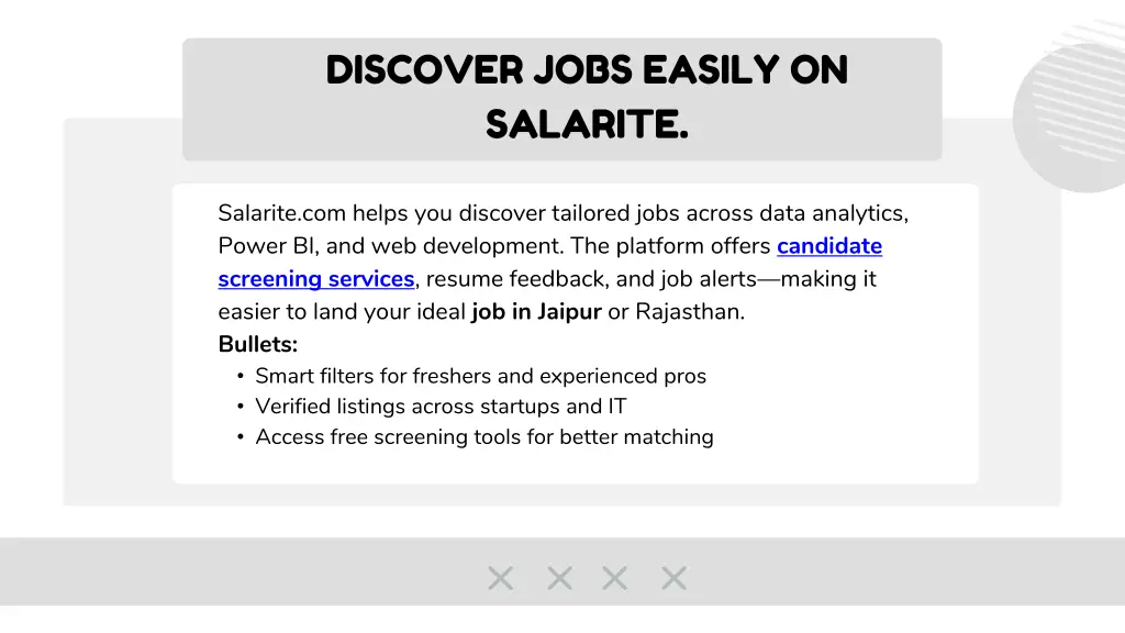 discover jobs easily on salarite