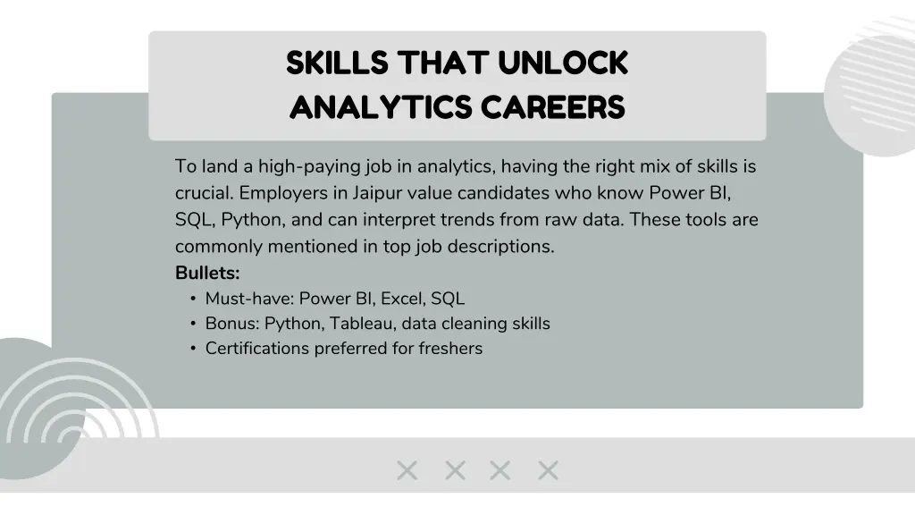 skills that unlock analytics careers