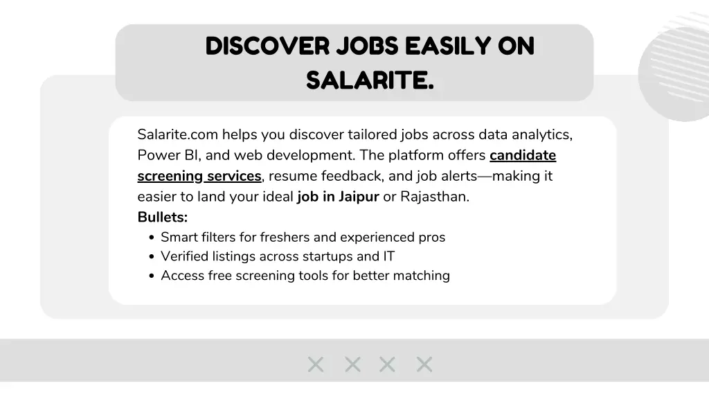discover jobs easily on salarite