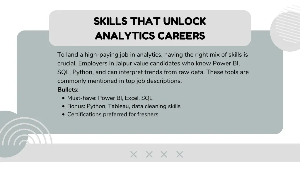 skills that unlock analytics careers