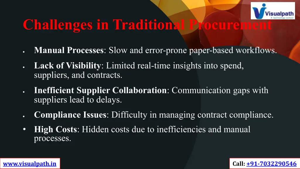 challenges in traditional procurement
